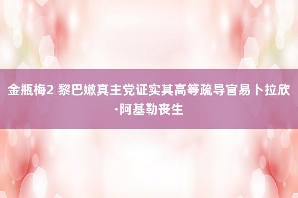 金瓶梅2 黎巴嫩真主党证实其高等疏导官易卜拉欣·阿基勒丧生