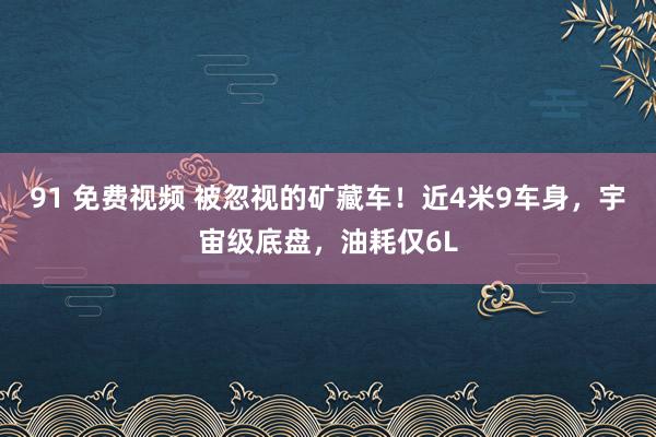 91 免费视频 被忽视的矿藏车！近4米9车身，宇宙级底盘，油耗仅6L