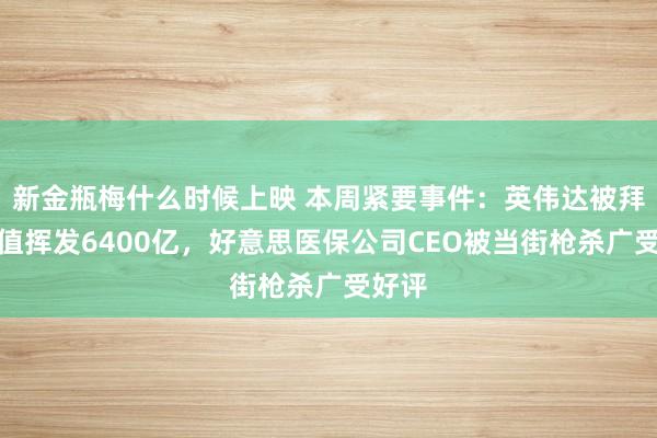 新金瓶梅什么时候上映 本周紧要事件：英伟达被拜谒市值挥发6400亿，好意思医保公司CEO被当街枪杀广受好评