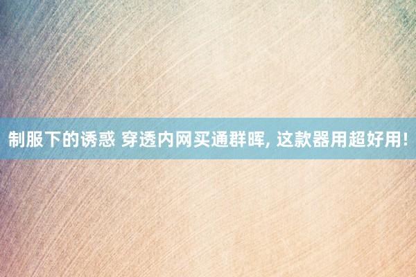 制服下的诱惑 穿透内网买通群晖， 这款器用超好用!