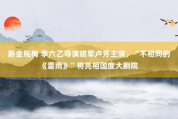 新金瓶梅 李六乙导演胡军卢芳主演，“不相同的《雷雨》”将亮相国度大剧院