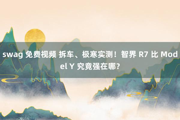 swag 免费视频 拆车、极寒实测！智界 R7 比 Model Y 究竟强在哪？