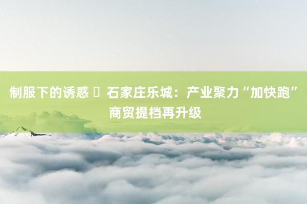 制服下的诱惑 ‌石家庄乐城：产业聚力“加快跑” 商贸提档再升级