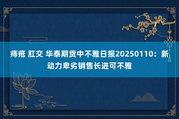 痔疮 肛交 华泰期货中不雅日报20250110：新动力卑劣销售长进可不雅