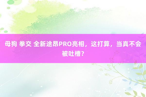 母狗 拳交 全新途昂PRO亮相，这打算，当真不会被吐槽？