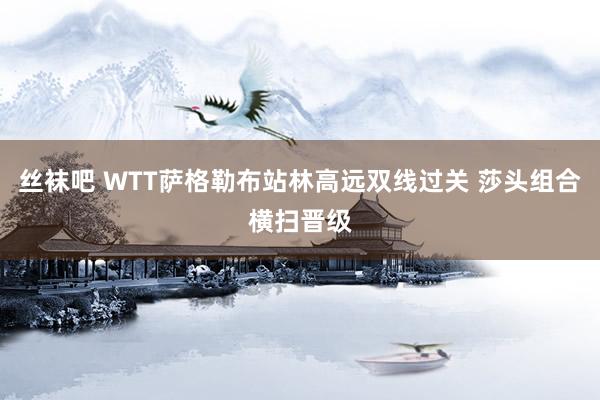 丝袜吧 WTT萨格勒布站林高远双线过关 莎头组合横扫晋级