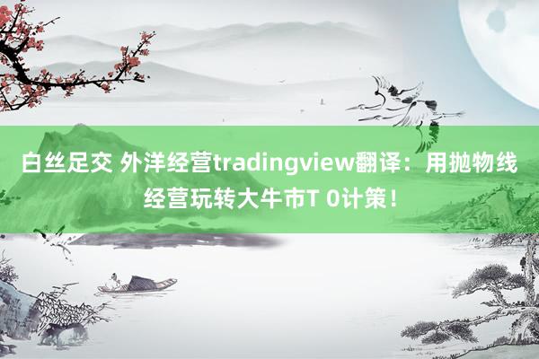 白丝足交 外洋经营tradingview翻译：用抛物线经营玩转大牛市T 0计策！