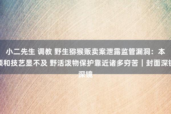小二先生 调教 野生猕猴贩卖案泄露监管漏洞：本领和技艺显不及 野活泼物保护靠近诸多穷苦｜封面深镜