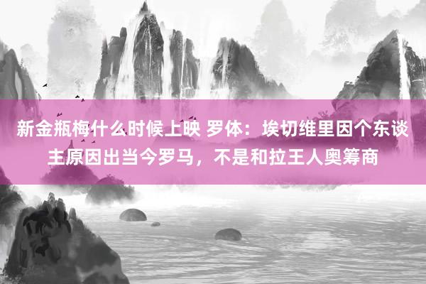 新金瓶梅什么时候上映 罗体：埃切维里因个东谈主原因出当今罗马，不是和拉王人奥筹商