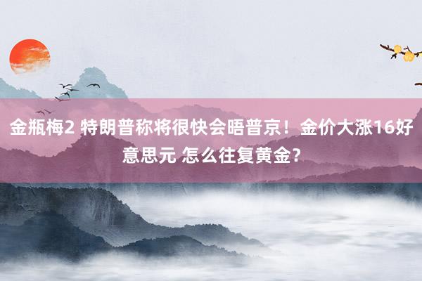 金瓶梅2 特朗普称将很快会晤普京！金价大涨16好意思元 怎么往复黄金？