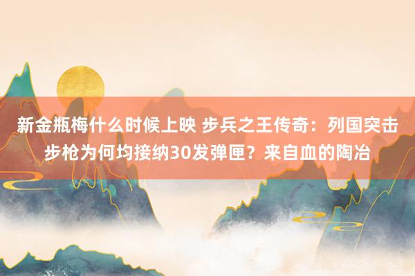 新金瓶梅什么时候上映 步兵之王传奇：列国突击步枪为何均接纳30发弹匣？来自血的陶冶