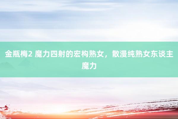 金瓶梅2 魔力四射的宏构熟女，散漫纯熟女东谈主魔力