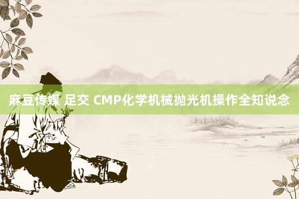 麻豆传媒 足交 CMP化学机械抛光机操作全知说念