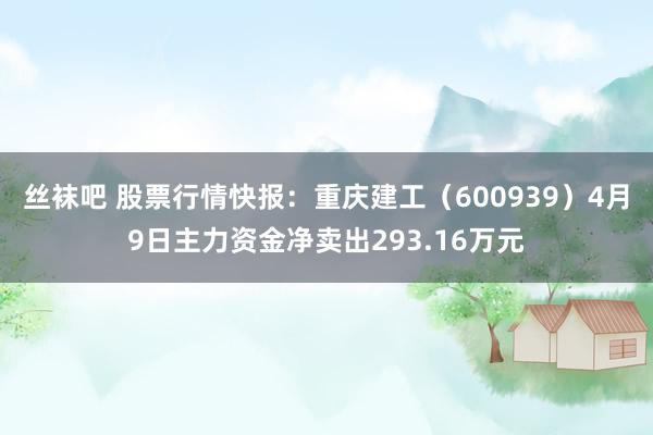 丝袜吧 股票行情快报：重庆建工（600939）4月9日主力资金净卖出293.16万元