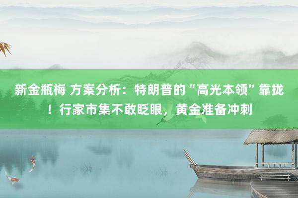 新金瓶梅 方案分析：特朗普的“高光本领”靠拢！行家市集不敢眨眼，黄金准备冲刺