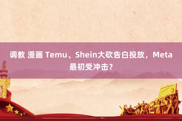调教 漫画 Temu、Shein大砍告白投放，Meta最初受冲击？