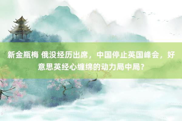 新金瓶梅 俄没经历出席，中国停止英国峰会，好意思英经心缠绵的动力局中局？