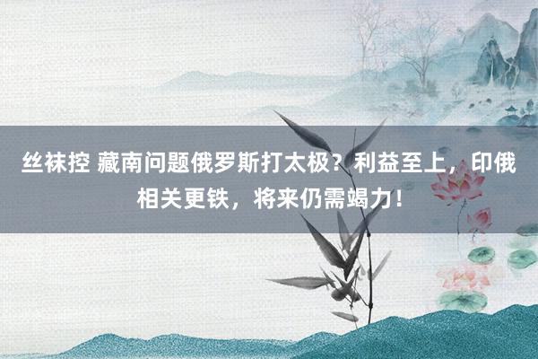 丝袜控 藏南问题俄罗斯打太极？利益至上，印俄相关更铁，将来仍需竭力！