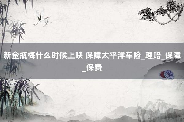 新金瓶梅什么时候上映 保障太平洋车险_理赔_保障_保费