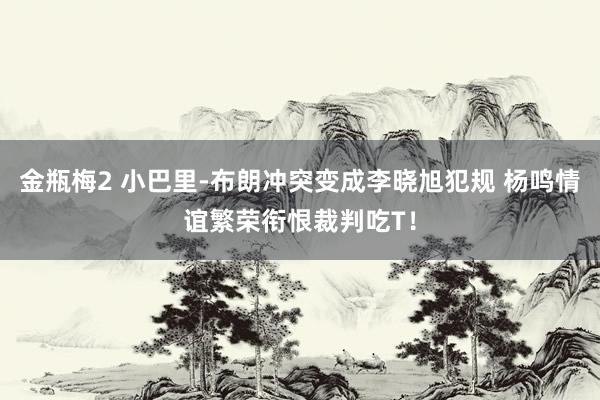 金瓶梅2 小巴里-布朗冲突变成李晓旭犯规 杨鸣情谊繁荣衔恨裁判吃T！