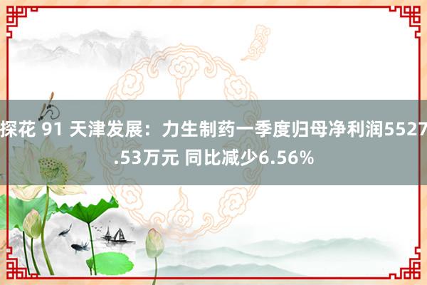探花 91 天津发展：力生制药一季度归母净利润5527.53万元 同比减少6.56%